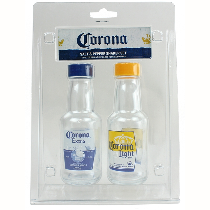 The "WCW" Corona Extra salt and pepper shakers make a delightful and stylish addition to your home kitchen decor. These shakers not only add a touch of charm to your dining space but also serve as practical and functional kitchen essentials.