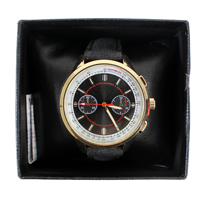 Introducing the "Akzan" Men's Black Gold 2-Circle Boxed Watch, an exceptional timepiece that perfectly combines elegance and modern aesthetics. Designed for the discerning professional and fashion-forward man, this watch features a striking black dial adorned with eye-catching gold-tone accents that create a stunning visual contrast. The innovative two-circle design adds a contemporary flair, ensuring it stands out among traditional timepieces. Crafted with quality materials, the "Akzan" watch complements formal attire and enhances casual outfits, making it a versatile accessory for any wardrobe. Whether you're heading to an important business meeting or looking to complete your everyday look, this watch is the perfect choice.  Housed in a stylish presentation box, the "Akzan" Men's Black Gold 2-Circle Boxed Watch makes an ideal gift for birthdays, anniversaries, or special occasions. Elevate your style and stay punctual with this sophisticated timepiece that reflects your refined taste. Discover the perfect blend of functionality and fashion with the "Akzan" watch—your go-to accessory for any occasion. Shop now to experience the timeless appeal of this remarkable watch!