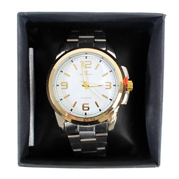 Elevate your style with the "Akzan" Men's Two-Tone Metal Boxed Watch, the perfect accessory for any modern gentleman. This sophisticated watch features a stunning gold and silver two-tone design, creating a striking contrast that enhances your wardrobe. Crafted from high-quality metal, the "Akzan" watch looks fresh, is durable, and is built to last. Its sleek and stylish appearance makes it ideal for everyday wear and special occasions. Whether you're looking for a fashionable watch to complement your outfit or searching for the perfect gift, the "Akzan" Men's Two-Tone Metal Boxed Watch is the ultimate choice. Boost your accessory game and make a lasting impression with this elegant timepiece.