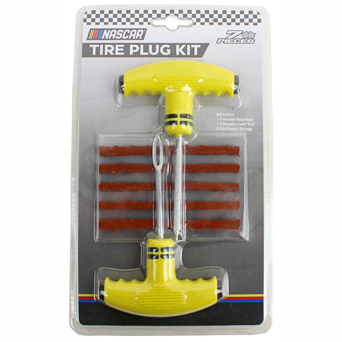 Ensure you have the "Acellories" Nascar Tire Plug Kit to patch up a flat tire quickly and effectively when needed.