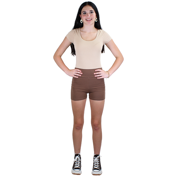 You’re radiating style in the stunning "Ambiance" Short Sleeve Double Layer Scoop Neck Bodysuit, which beautifully drapes over your figure with its soft, lightweight fabric. The unique double-layer design offers both comfort and coverage, making it a versatile piece suitable for any occasion.  Pairing perfectly with this bodysuit are the "Hers" 3" 1-Button Distressed Denim Shorts, crafted from quality denim that combines a perfect blend of durability and stretch. These shorts feature a playful distressed design, complete with frayed edges and a classic one-button closure, providing both a casual look and a comfortable fit that flatters your shape.  To finish off your outfit, you chose the elegant "Top" 3 1/2" Thick Closed Back Ankle Strap Heels. These heels feature a bold, thick strap that not only adds a modern touch but also provides sturdy support. The closed-back design securely fits your foot, while the ankle strap enhances both elegance and stability, allowing you to walk with confidence.  Together, these carefully selected pieces create a cohesive look that balances comfort and sophistication, perfect for a day out or a casual evening gathering.