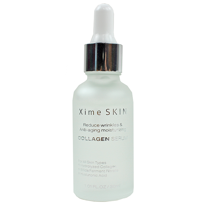 The "Xime" Collagen Serum contains anti-aging properties and moisturizes skin. It is perfect for those looking to maintain youthful skin.