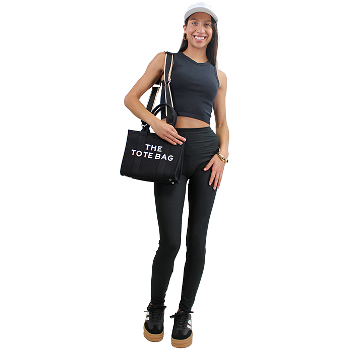 Elevate your athleisure wardrobe and travel comfortably with our stylish outfit, perfect for active lifestyles. Start with the "CTTN" 16" Sleeveless Jersey Crew Cropped Tank Top, made from soft, breathable fabric that promotes airflow and freedom of movement. This cropped tank top is designed to flatter your figure, making it ideal for workouts, yoga sessions, or casual outings. Next, enjoy the luxurious feel of the "Superline" 27" Yummy Leggings. These quality leggings are crafted from stretchy material that provides a second-skin fit, ensuring maximum comfort and support during any activity. Their 27" length offers a sleek silhouette, making them perfect for every occasion, from gym sessions to running errands or lounging at home. Complete your look with the "La Sheelah" Tan-Sole Striped Lace Tie Athletic Shoes. These lightweight shoes provide excellent cushioning and support, making them ideal for long days on your feet. The stylish striped laces and tan soles add a trendy touch, allowing you to pair them with various outfits—from sporty to casual chic. These athleisure essentials create fashionable and functional outfits that prioritize style and comfort. Perfect for the modern, active individual, this collection will enhance your wardrobe while helping you look and feel your best. Upgrade your athleisure look today and enjoy style and functionality with our curated selection!