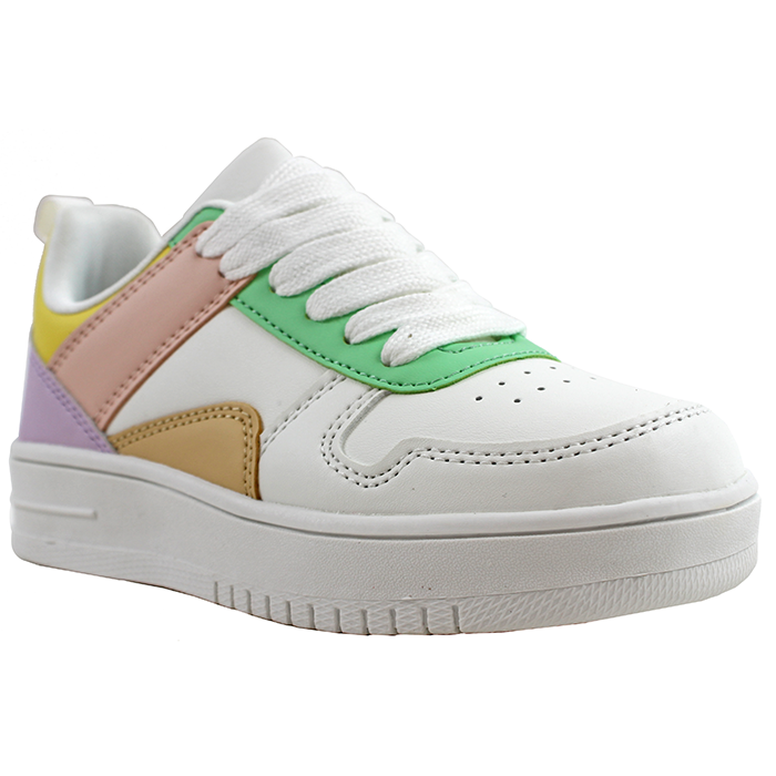 Match with your mini-me by starting with our "Forever" Pleather Lace-up Multicolored Athletic Sneakers that are similar to our ladies' shoe styles available.