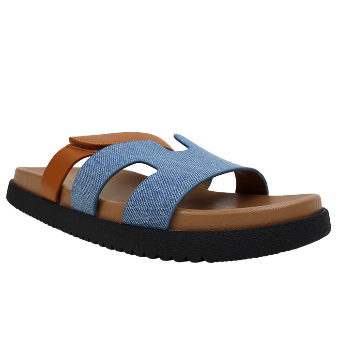 Elevate your casual summer look with the stylish "Soda" H-Strap & Velcro Strap Flat Sandals. These chic and comfortable sandals are perfect for adding a trendy touch to your warm-weather ensemble.