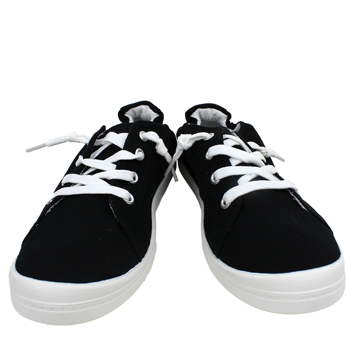 You can elevate your style this summer by pairing the "Soda" White Sole Lace-Up Flat Casual Canvas Sneakers with various outfits. These versatile sneakers are the perfect choice to complement dresses, tops, and shorts, adding a touch of casual chic to your summer wardrobe.