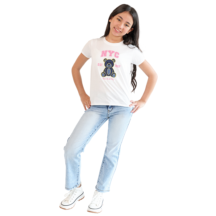 Transform your wardrobe with the stylish "V & R" Short Sleeve Denim Patch Printed Baby Tee, a perfect addition for anyone looking to embrace the trendy denim style. This quality baby tee is made from soft, breathable fabric, ensuring comfort throughout the day while featuring unique denim patch designs that add a fun twist to any outfit. For a complete denim-inspired look, pair this eye-catching tee with your favorite denim bottoms. Whether you choose classic blue jeans for a timeless appeal, stylish denim shorts for those warm summer days, or a chic denim skirt for a more feminine vibe, this versatile outfit works beautifully for all occasions. To complete your look, opt for a comfortable pair of athletic shoes that provide both support and style, making this outfit ideal for casual outings, playdates, or running errands. Perfect for kids and parents alike, the "V & R" Short Sleeve Denim Patch Printed Baby Tee is an essential piece for anyone looking to blend style and practicality in their everyday wardrobe. Elevate your denim collection today!