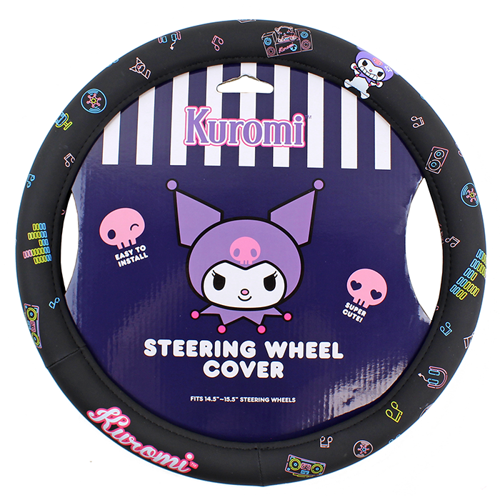 Dress up your steering wheel with a Kuromi steering wheel cover!!