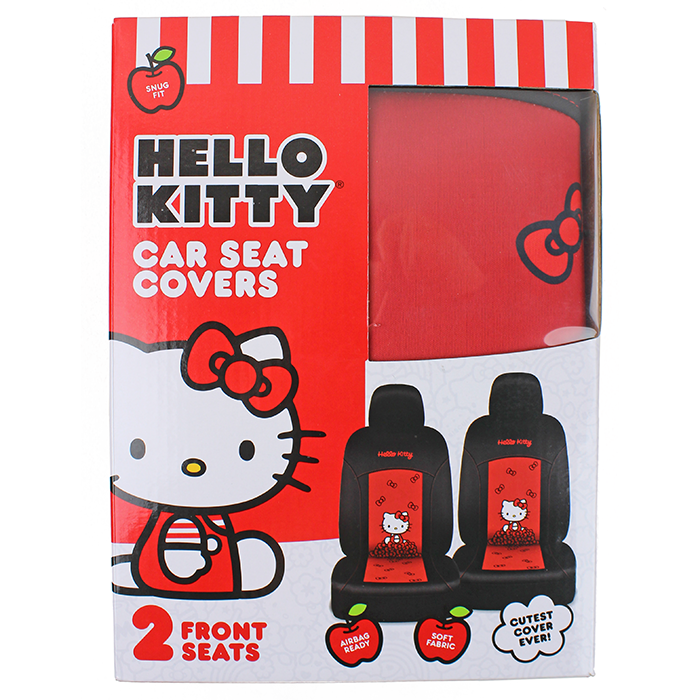 Transform your ordinary car seats into adorable accessories with the charming "BDK" 2-piece Hello Kitty Car Seat Covers.