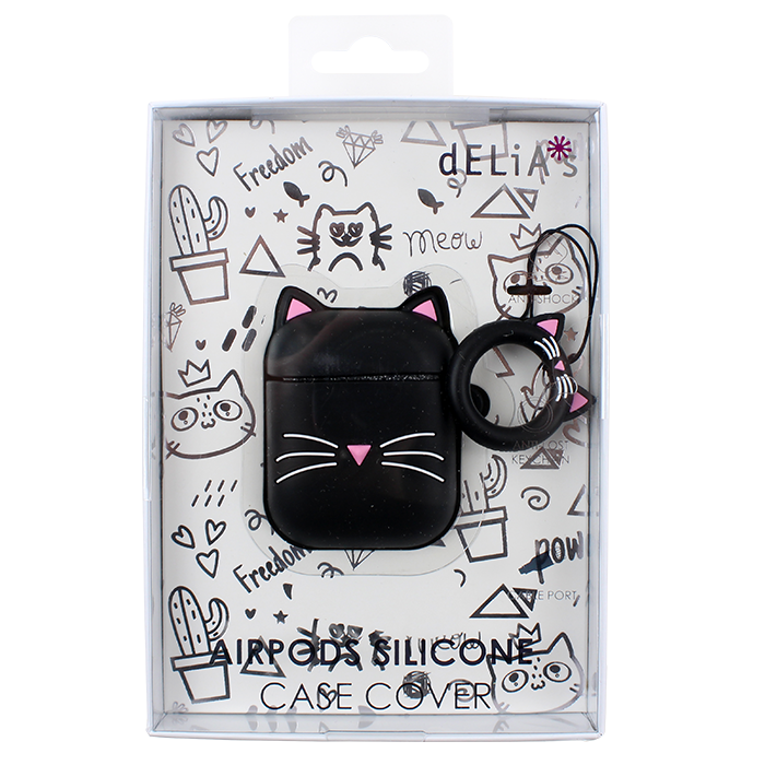 Attention all cat enthusiasts! You'll be delighted to know that you can express your adoration for felines with the charming "MS" Cat Face AirPod Case Cover.