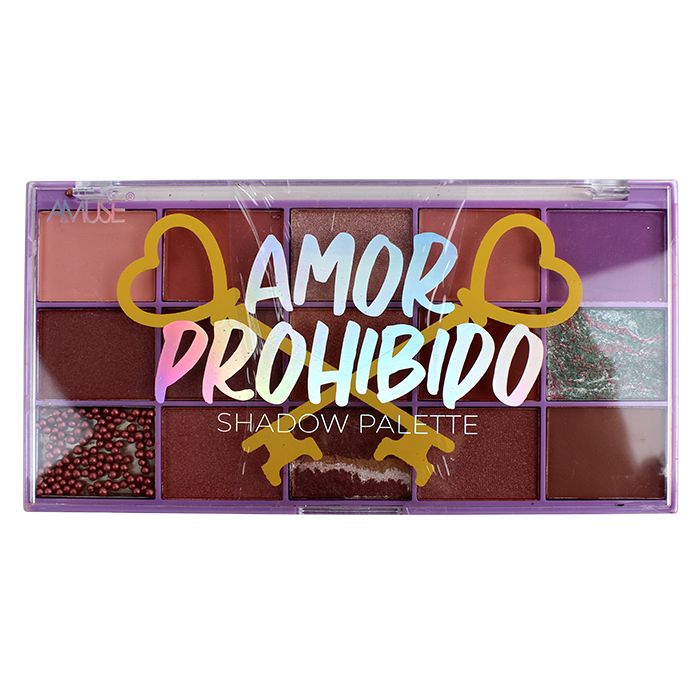 Elevate your eye makeup game by experimenting with sultry and dramatic eyeshadow looks using the captivating shades in the "Amuse" Amor Prohibido Eyeshadow Palette.