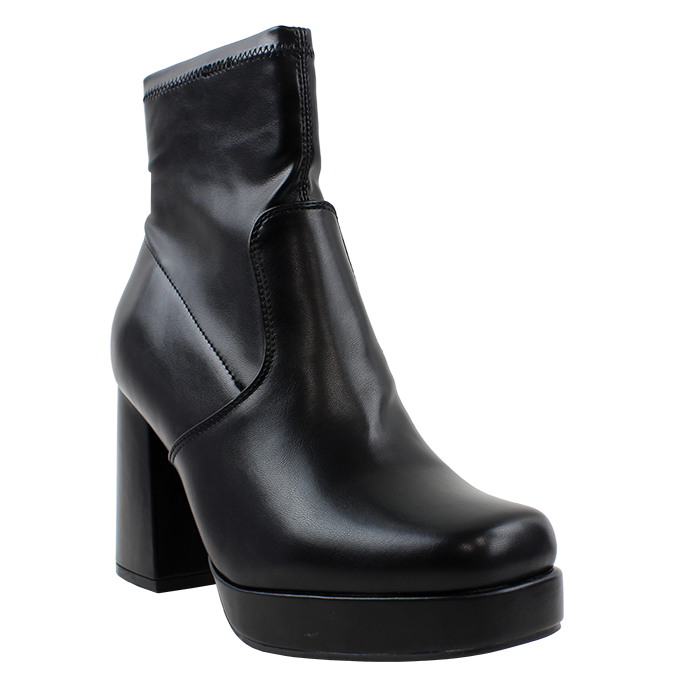 Step up your style game with the all-new "Top Guy" 3.5" Platform Round Toe Pleather Booties. These edgy and bold booties are designed for women who exude confidence and attitude. Crafted with high-quality pleather, these statement-making shoes are perfect for those who want to infuse a touch of allure into their look. The 3.5" platform heel adds height and drama, making them the ultimate choice for those with a daring and enigmatic sense of style. Add these stunning booties to your collection and elevate your wardrobe with an unmistakable edge.