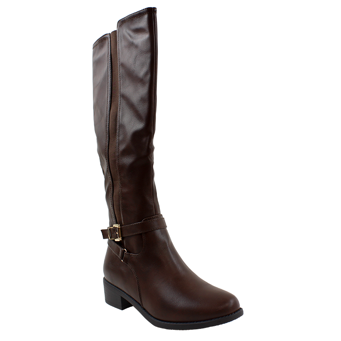 These stylish "Top" 1.5" Stack Heel Round Toe Gunmetal Knee-High Boots are perfect for pairing with comfortable leggings or layering over denim jeans. They are designed to provide a sleek and effortless walking experience, ensuring daily comfort and style.