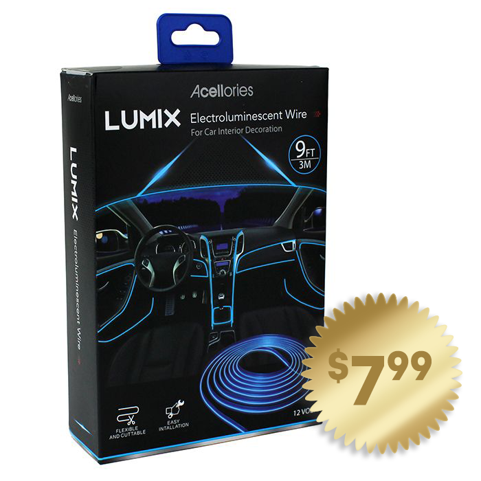 Electroluminescent car lighting kit