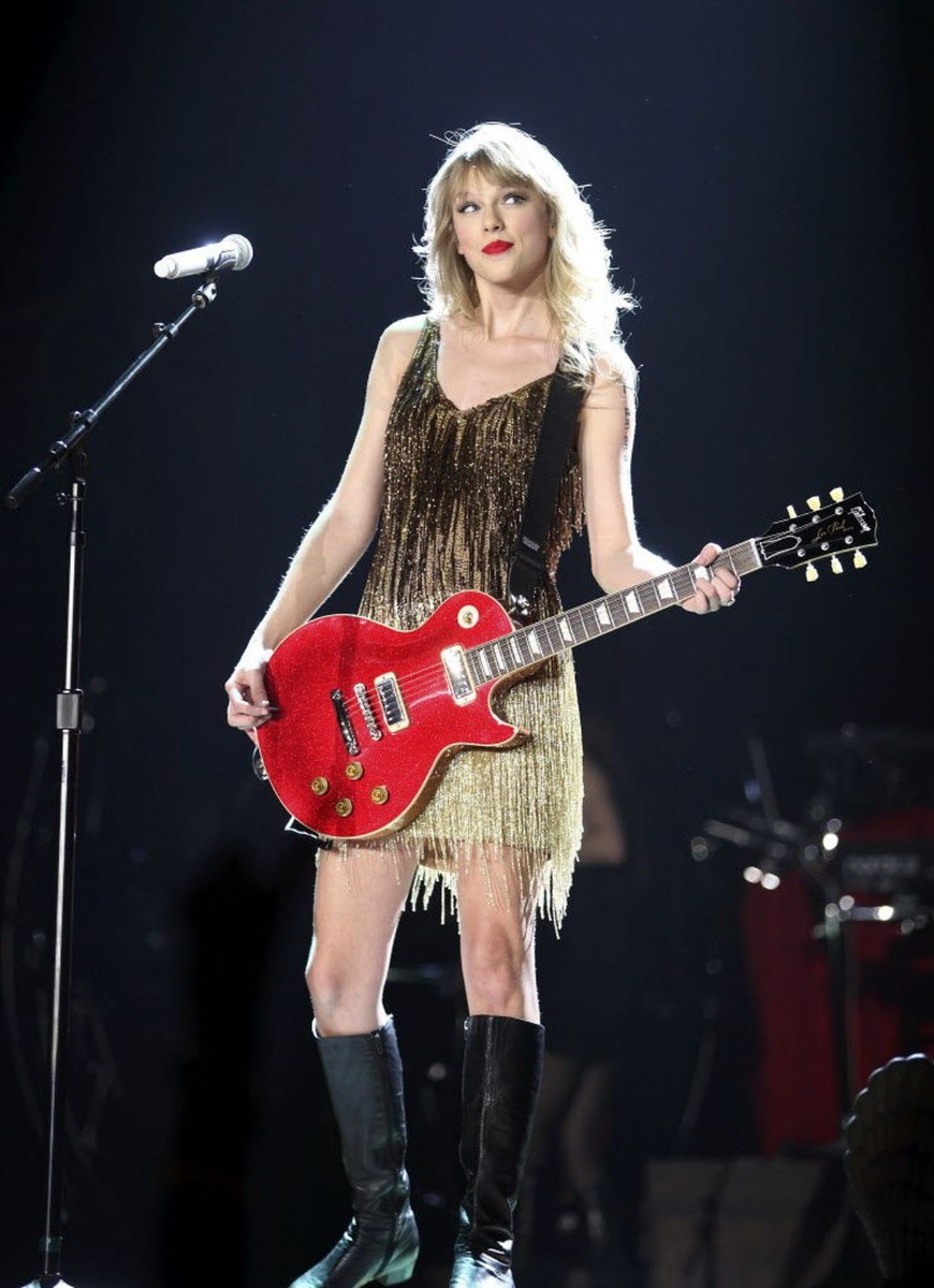 Pictured is country pop star Taylor Swift