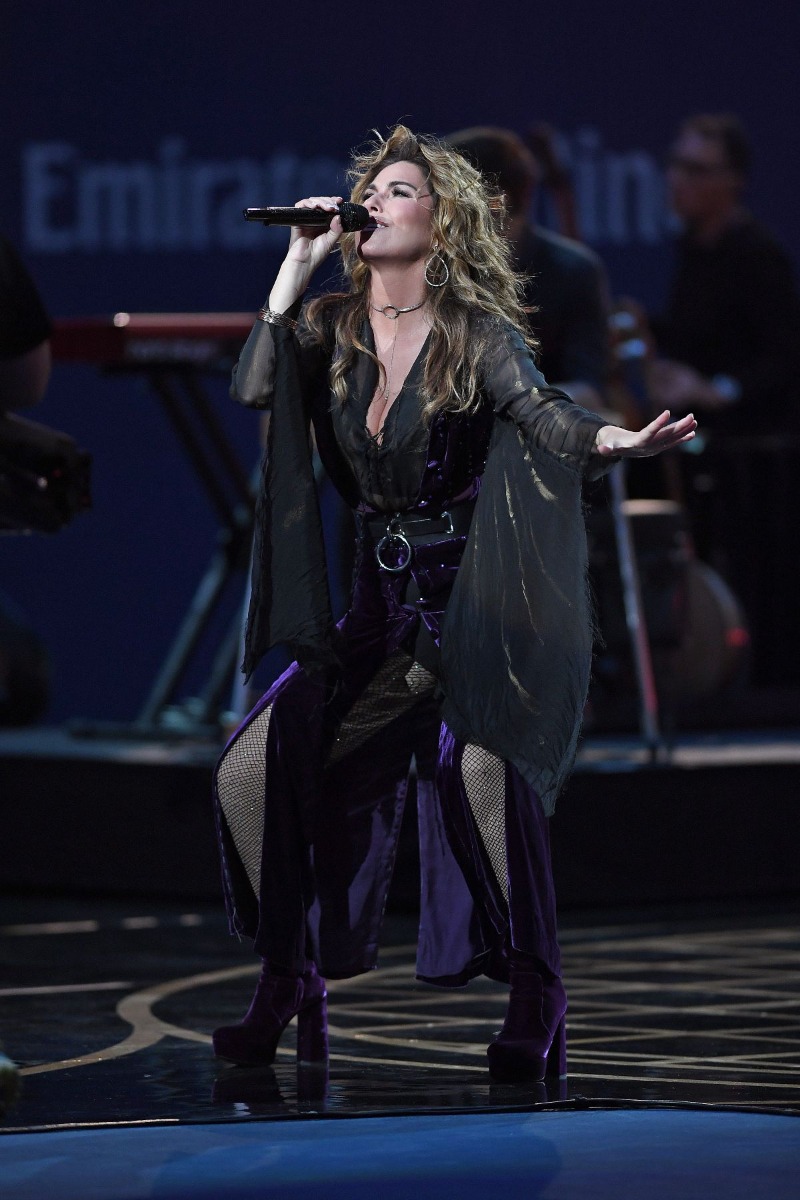 Pictured is country singer Shaina Twain at the Arthur Ashe Stadium