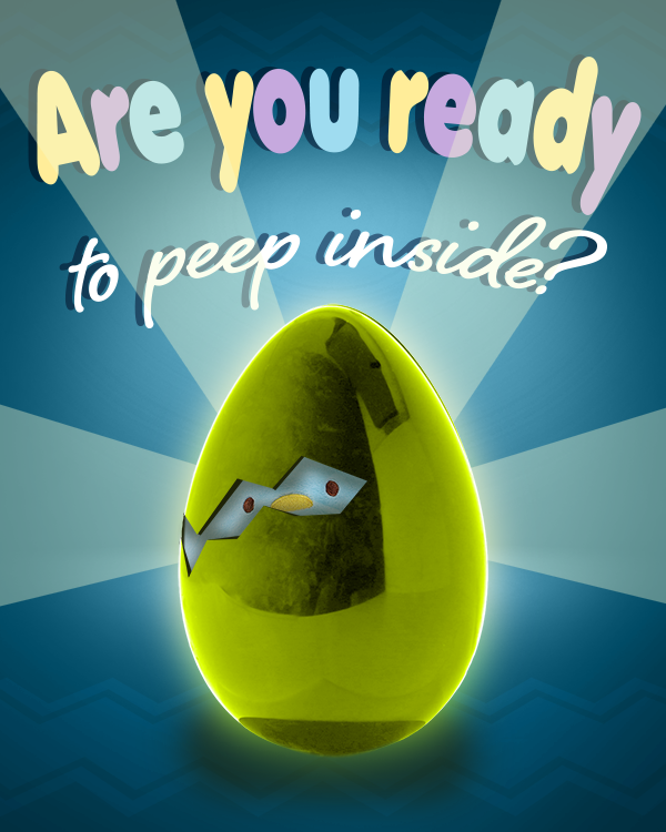 Bird cracking egg shell