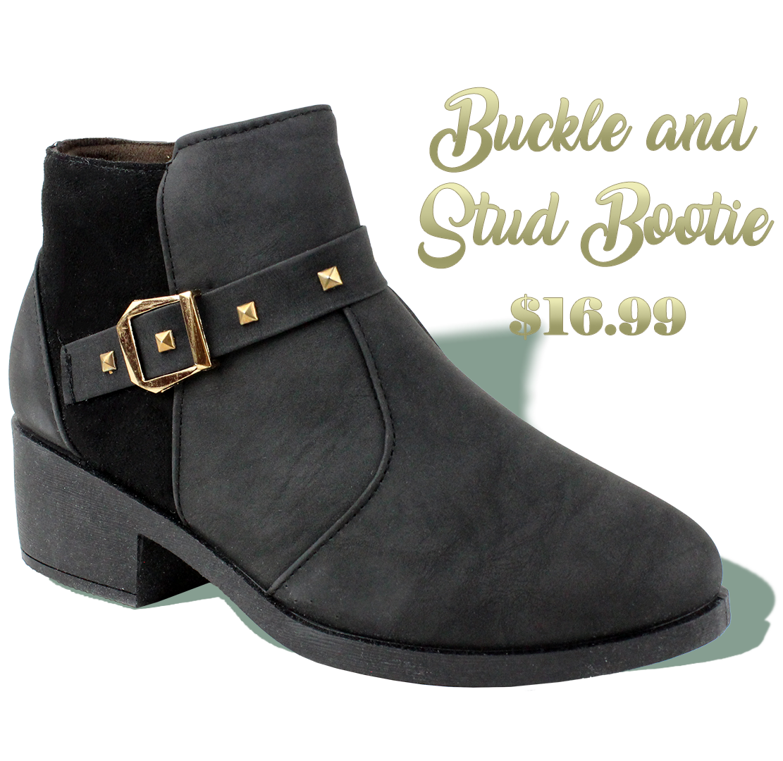Buckle and Stud Bootie