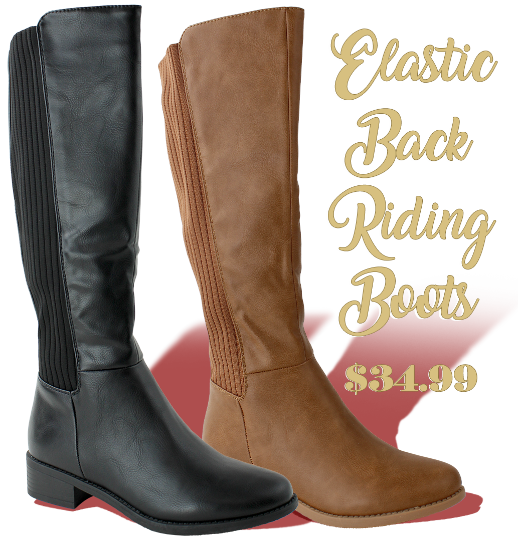 Elastic Back Riding Boots $34.99