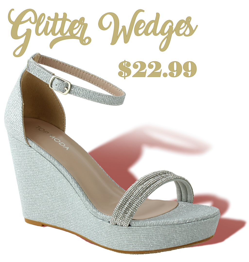 Glitter Wedges $22.99