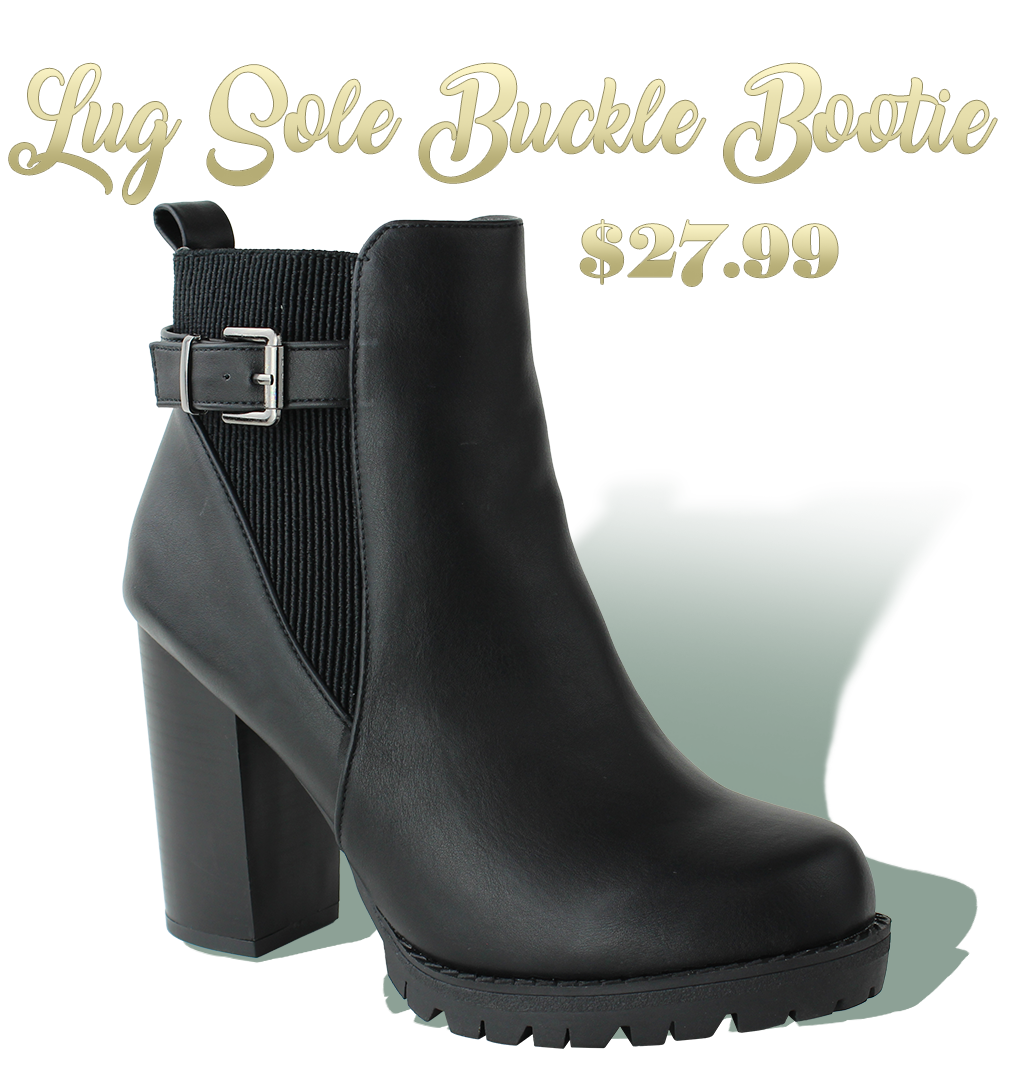 Lug Sole Buckle Bootie $27.99