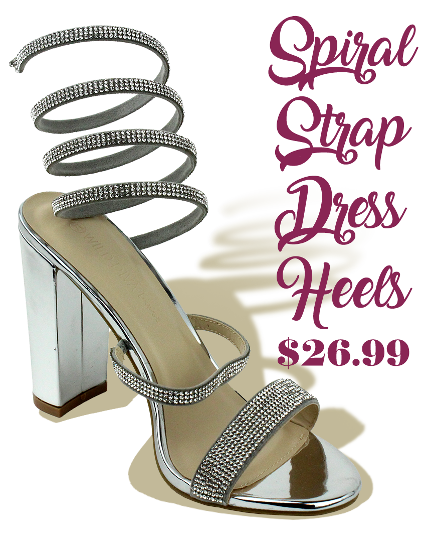 Spiral Strap Dress Heels $26.99