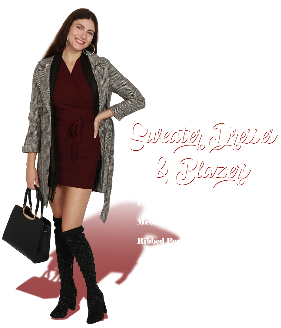 Sweater Dresses and Blazers