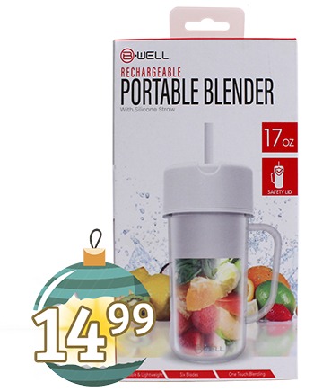 "By-Tech" 17 oz Rechargeable Portable Blender with Straw $14.99