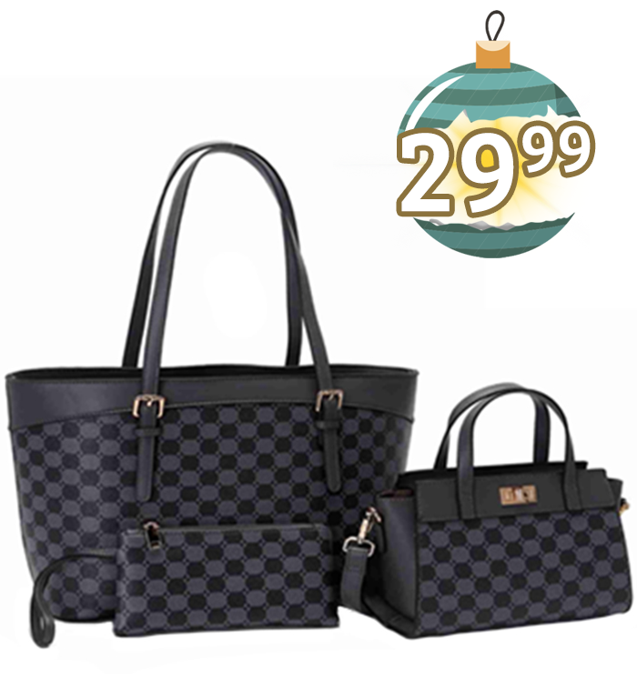 3-Piece Signature Print Handbag Set $29.99