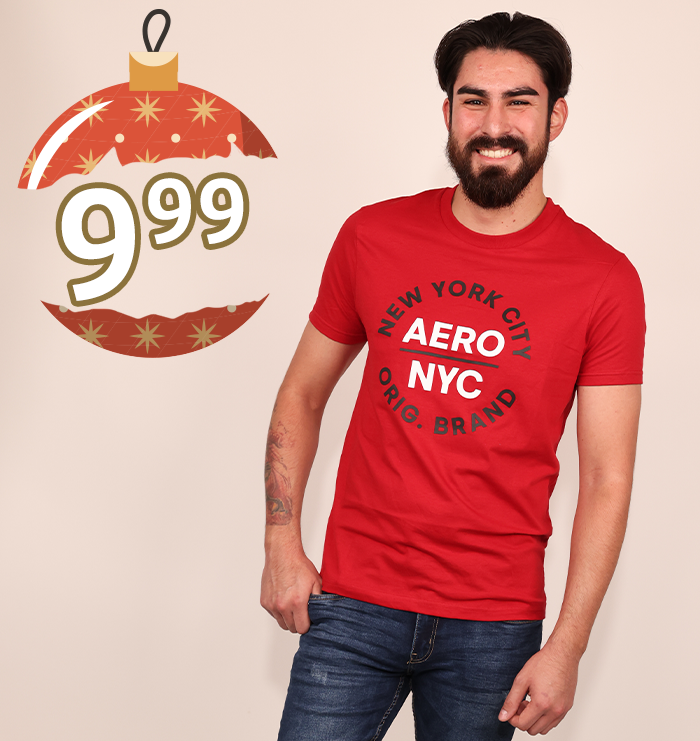 Men's Aéropostale Short Sleeve Red NYC Graphic Tee $9.99