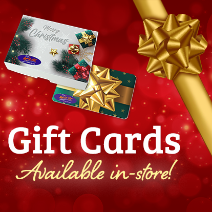 Gift cards available in-store