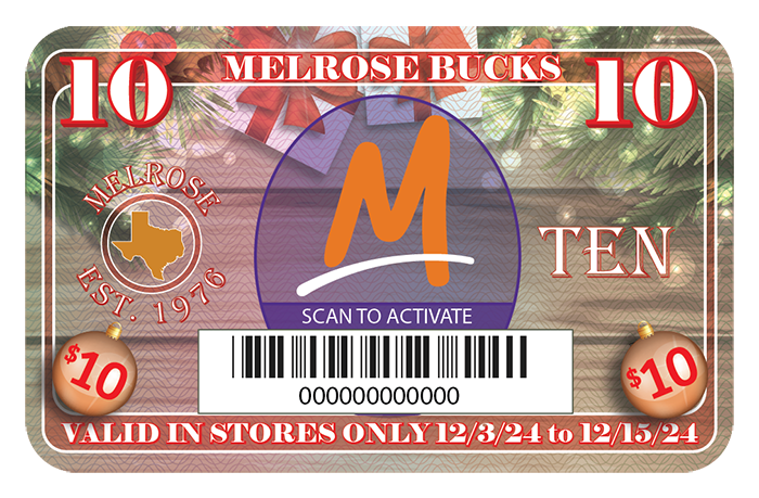 $10 Melrose Bucks Card