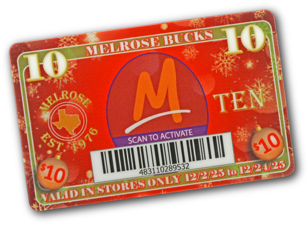 Image of Holiday Bucks Promotional card