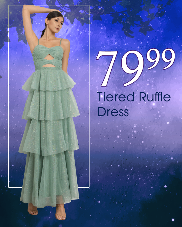 Tiered Ruffle Dress $79.99