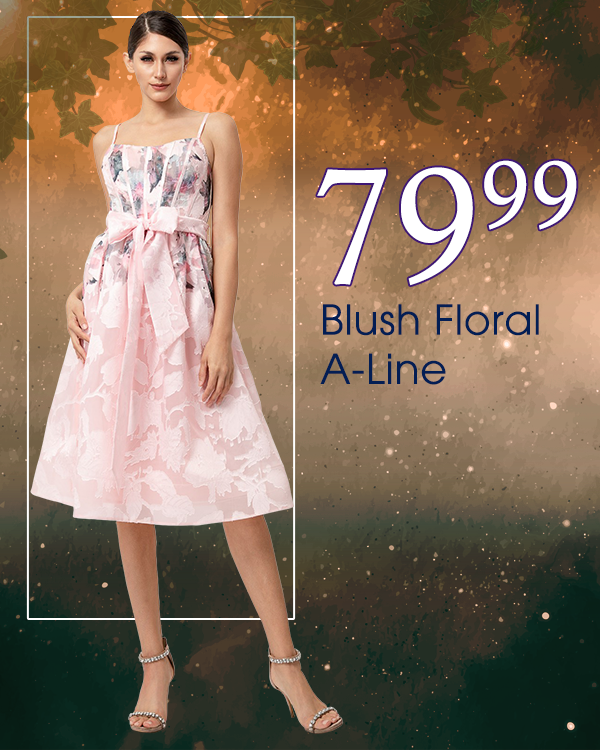 Blush Floral A-Line Dress $79.99