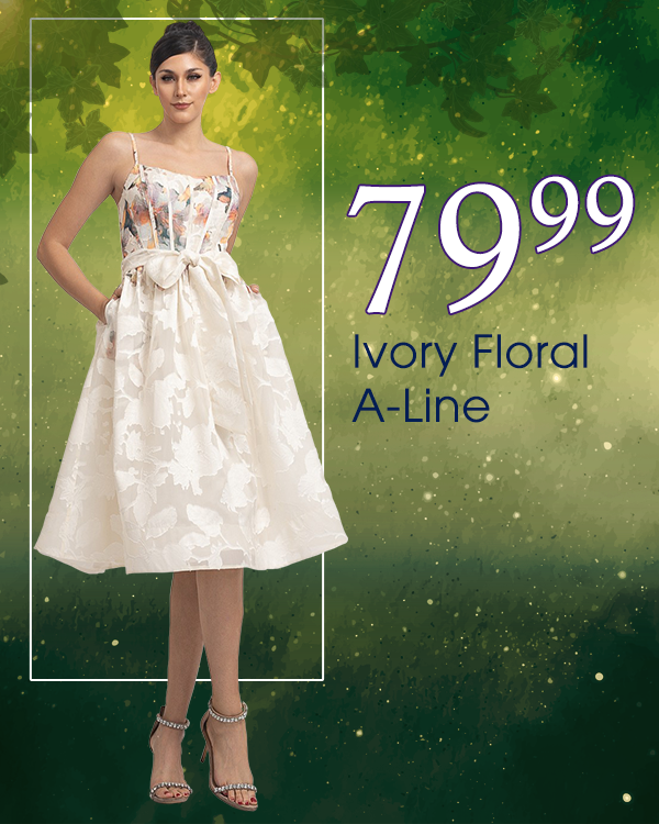 Ivory Floral A-Line $79.99