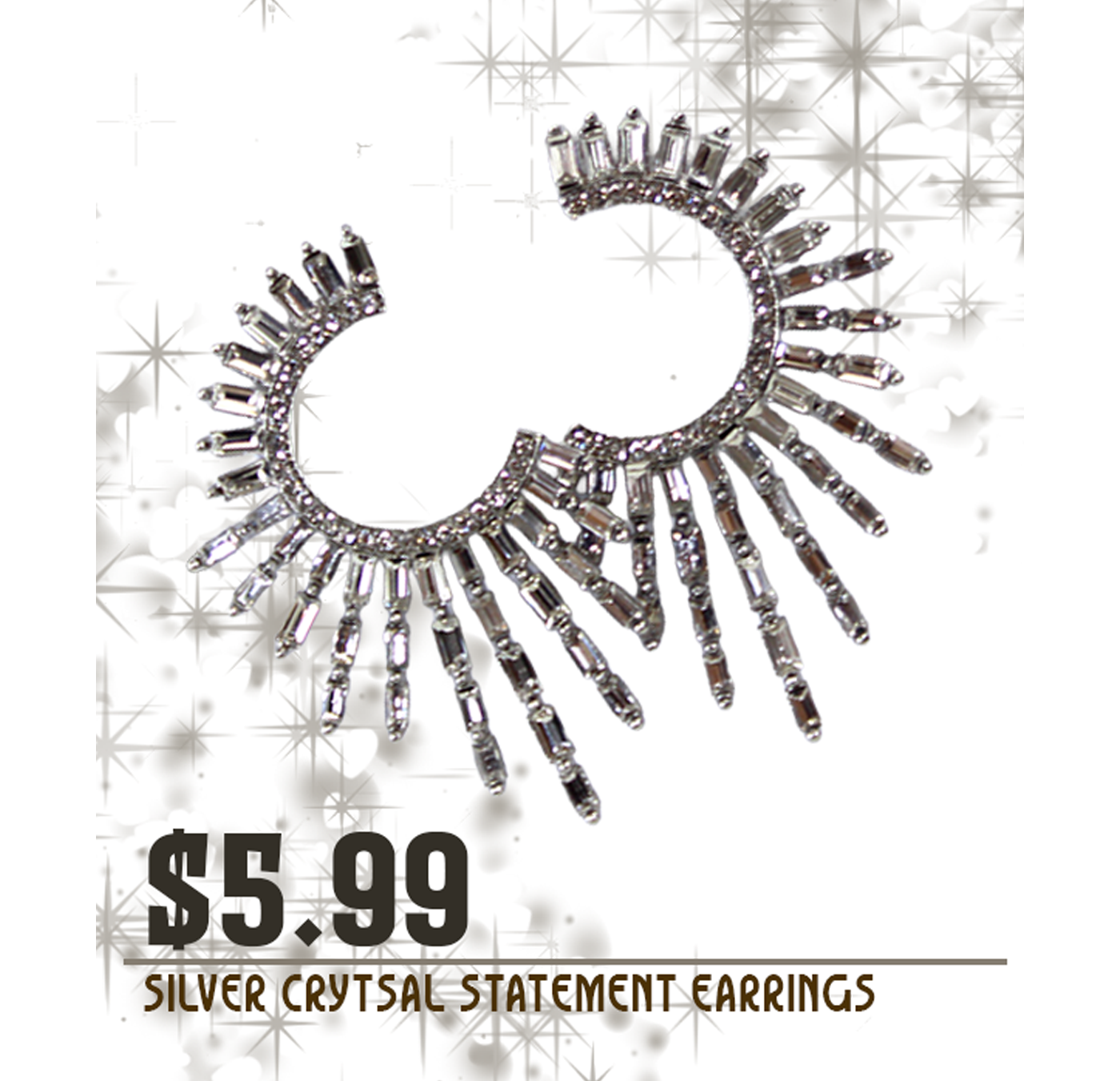 Crystal statement earrings